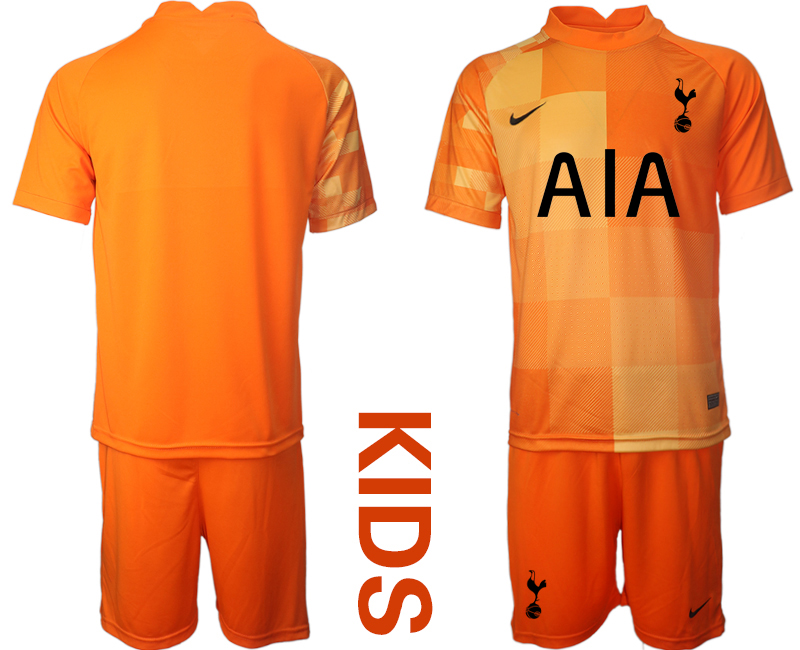 Youth 2021-2022 Club Tottenham Orange red goalkeeper blank Nike Soccer Jersey->youth soccer jersey->Youth Jersey